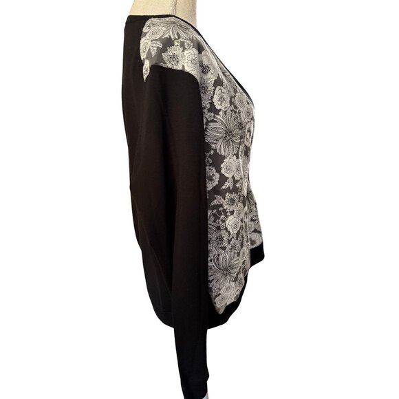 Brooks Brothers Merino Wool Floral Lightweight Cardigan Women’s XL - Picture 2 of 5